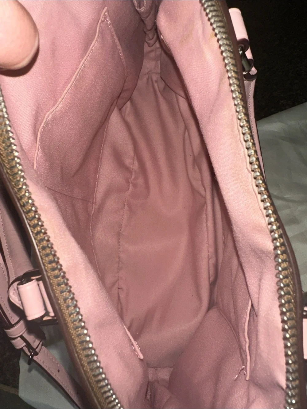 Coach Sierra Pink Trim Brown Signature Dome Satchel F27584 - Picture 13 of 13